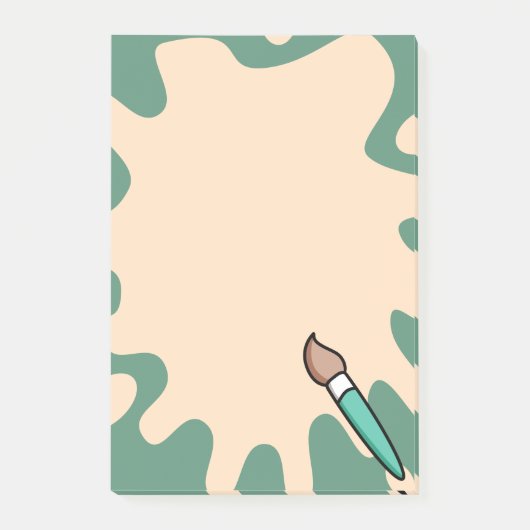 Verfspatten Kwast Artistiek Post-it® Notes (Voorkant)