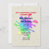 Verfspatten Paintball Verjaardag Kaart (Voorkant)