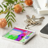 Verfspatten Sleutelhanger (Zijkant)