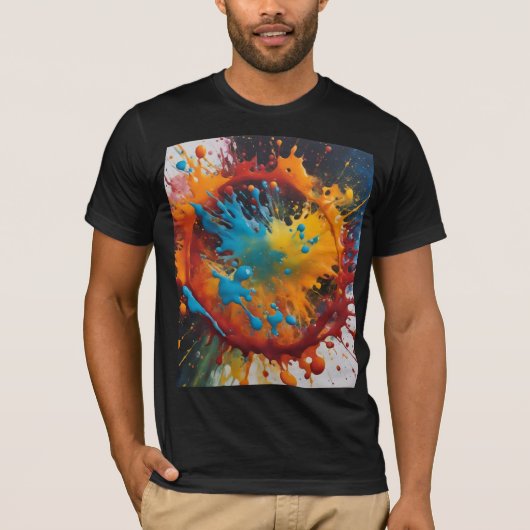 Verfspatten  t-shirt (Voorkant)