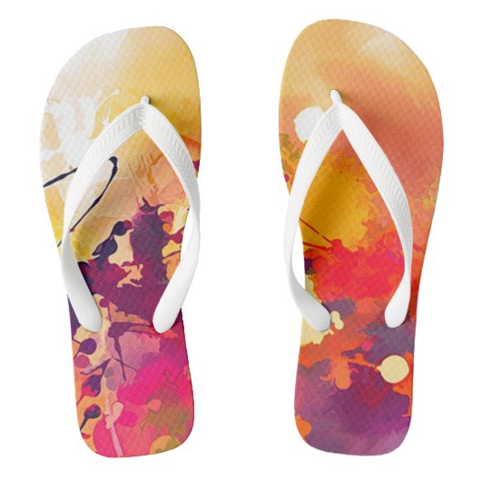 Verfspatten Teenslippers (Voetbed)