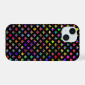 Verfspatten Zeemeermin Schubben iPhone 15 Case (Achterkant horizontaal)