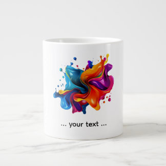 verfspattenexplosie grote koffiekop