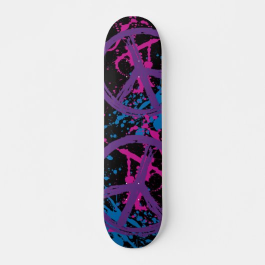 VERFSPATTER VREDESTEKENS SKATEBOARD (Voorkant)