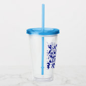 Verfspatterblauw Acryl Drinkbeker (Rechts)