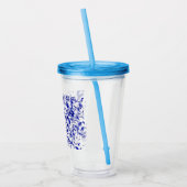 Verfspatterblauw Acryl Drinkbeker (Links)