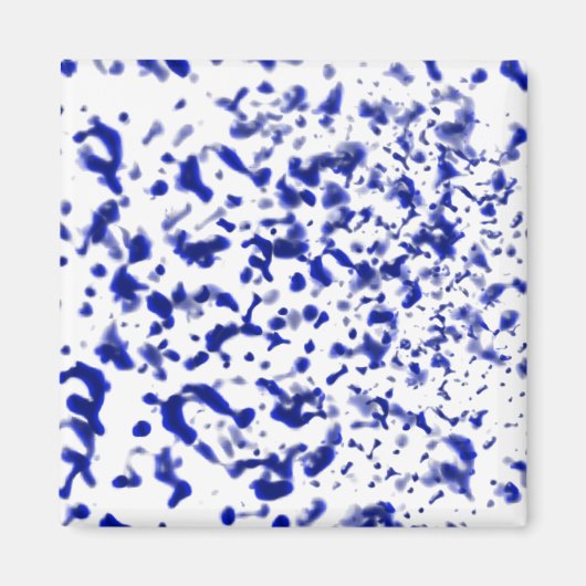 Verfspatterblauw Magneet (Voorkant)