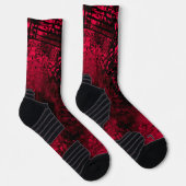 Verfspattereffect Rood & Zwart Sokken (Rechts)