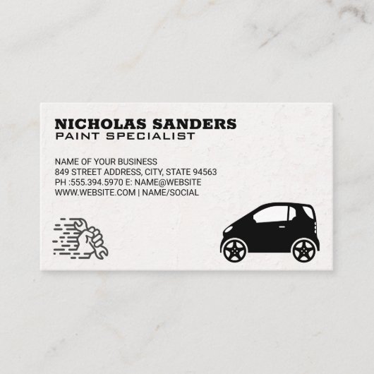 verfspecialist | Smart Car-Logo Visitekaartje (Voorkant)