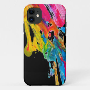 verfsplaatstkleur kleurkleuren klasse penseellijnp iPhone 11 hoesje