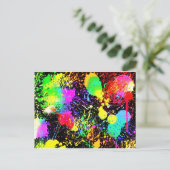 Verfsplatters Briefkaart (Staand voorkant)