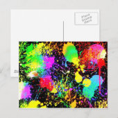 Verfsplatters Briefkaart (Voorkant / Achterkant)