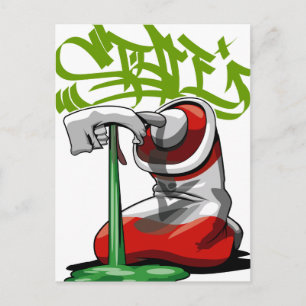 verfspuitkaart briefkaart