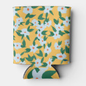 Verfstijl  bloemmotief. blikjeskoeler (Voorkant)