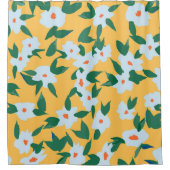 Verfstijl  bloemmotief. douchegordijn (Voorkant)