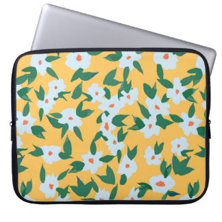 Verfstijl  bloemmotief. laptop sleeve