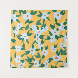 Verfstijl  bloemmotief. wandkleed