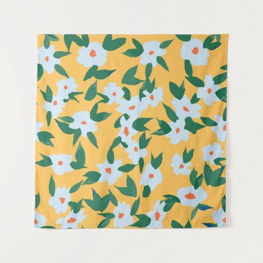 Verfstijl  bloemmotief. wandkleed (Voorkant)