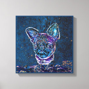 Verfstijl voor de verf van de blauwe Sterrennacht Canvas Afdruk
