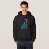 Verfstipkunst met Waterverf van herdershonden Hoodie (Voorkant volledig)