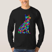 Verfstipkunst met Waterverf van herdershonden T-shirt (Voorkant)