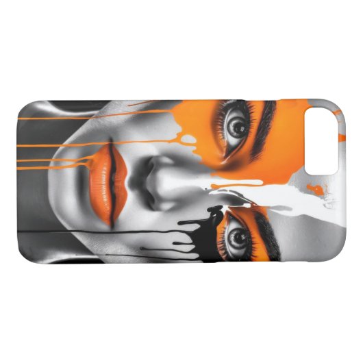 verftechniek Stijl van het gezicht van de vrouw Case-Mate iPhone Case (Achterkant (Horizontaal))