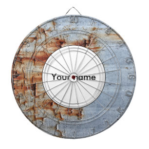 Verftextuur afpellen dartbord