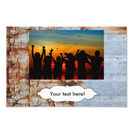 Verftextuur afpellen foto afdruk (Voorkant)