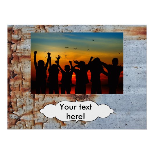 Verftextuur afpellen perfect poster (Voorkant)