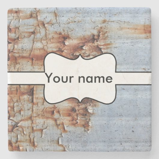 Verftextuur afpellen stenen onderzetter (Voorkant)