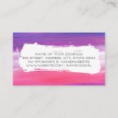 Verftextuur | artistieke penseelstreek visitekaartje (Achterkant)