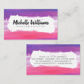 Verftextuur | artistieke penseelstreek visitekaartje (Voorkant / Achterkant)