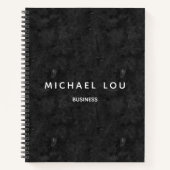 Verftextuur zwart Minimal Professional Notitieboek (Voorkant)