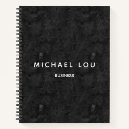 Verftextuur zwart Minimal Professional Notitieboek