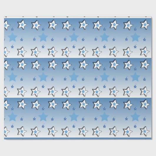 Verfugend kerstblauw ritssluitpapier cadeaupapier (Vlak)