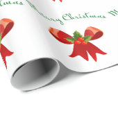 Verfugend kerstpapier met rode boe Berries Cadeaupapier (Rol Hoek)