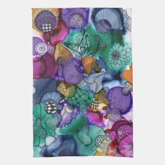 Verfusie keukenhanddoek (Verticaal)