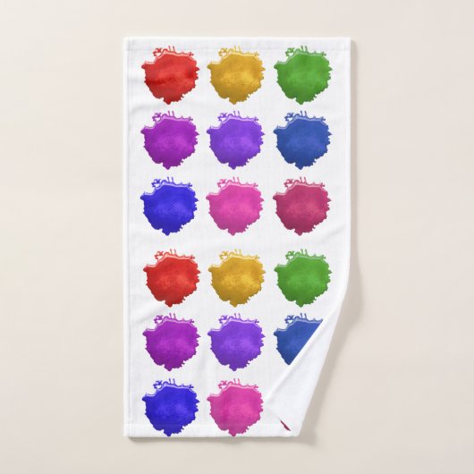 Verfvlekken Handdoek (Handdoek)