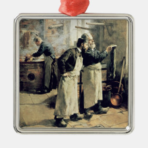 Verfwerkplaats in de Gobelins, 19e eeuw Metalen Ornament