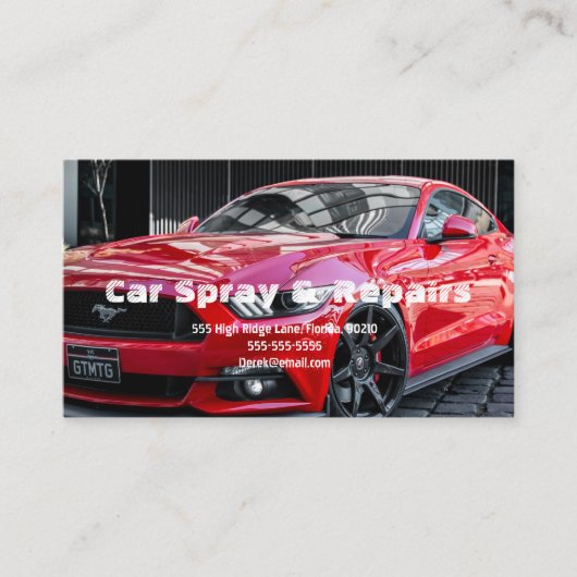 verfwerkplaats , spuitbussen visitekaartje (Voorkant)