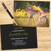 vergaderdag 50 en fiets van de Fabulous Party Kaart