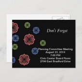 Vergaderherinnering Aankondigingskaart (Voorkant / Achterkant)