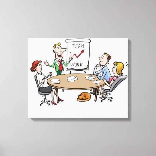 Vergadering Canvas Afdruk (Voorkant)