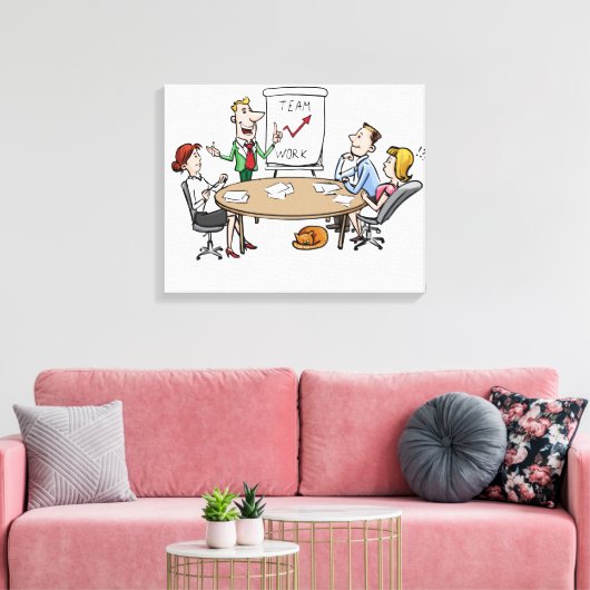 Vergadering Canvas Afdruk (Insitu (Woonkamer))