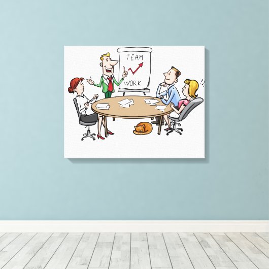 Vergadering Canvas Afdruk (Insitu (Houten vloer))