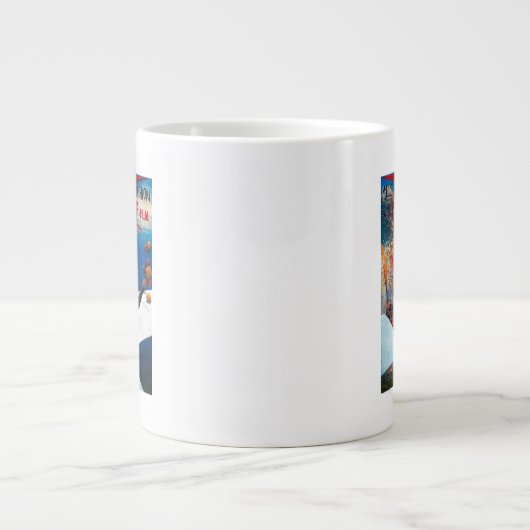 Vergadering D' Aviation in Nice, Poster Frankrijk Grote Koffiekop (Voorkant)