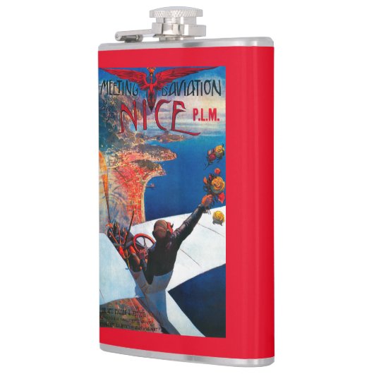 Vergadering D' Aviation in Nice, Poster Frankrijk Heupfles (Links)