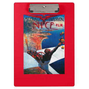 Vergadering D' Aviation in Nice, Poster Frankrijk Klembord