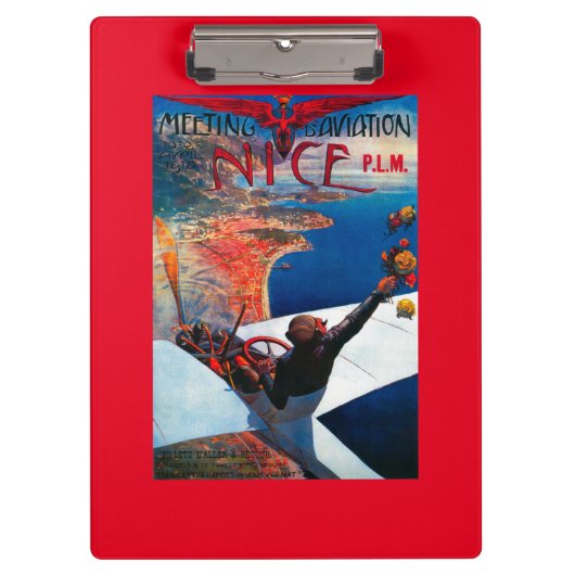 Vergadering D' Aviation in Nice, Poster Frankrijk Klembord (Voorkant)