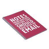 Vergadering Die Een E-mail Had Moeten Zijn Grappig Notitieboek (Rechterzijde)